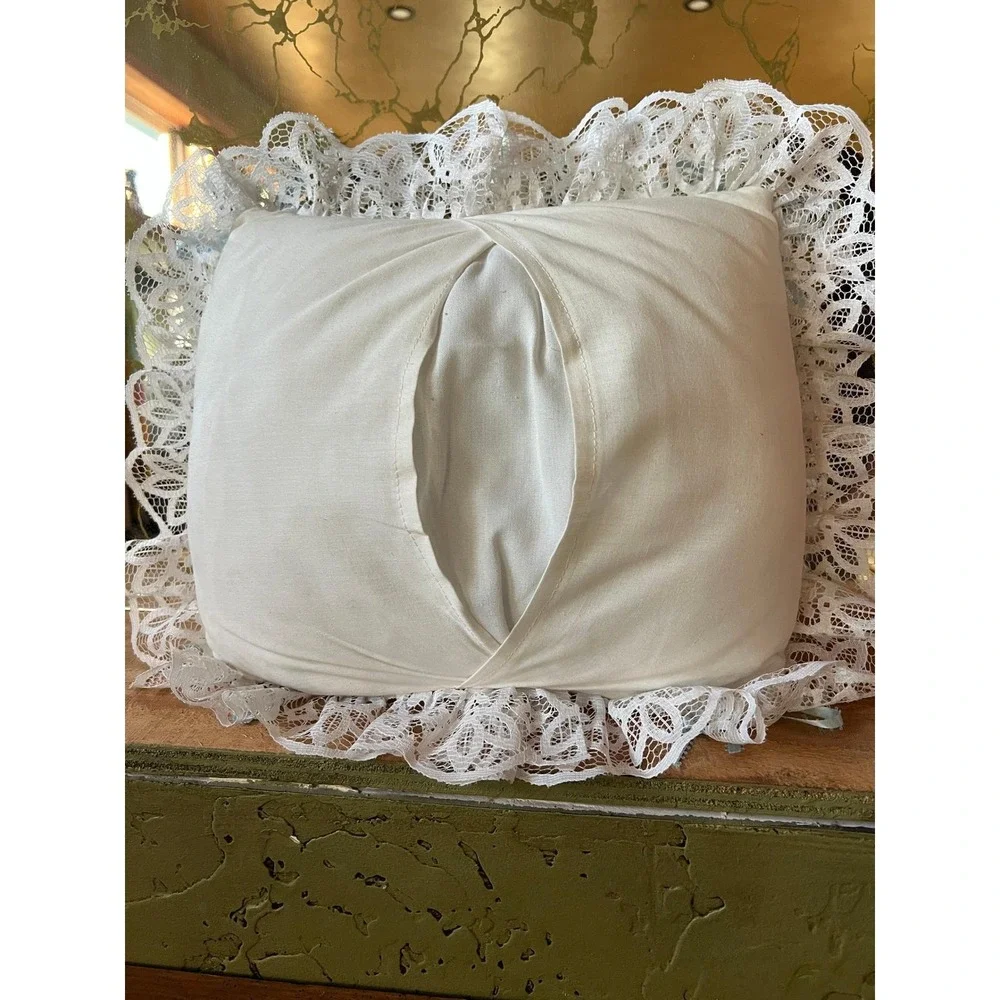 Vintage 90s Finished Bucilla Cat Pillow Cottagecore Girlhood‎ Whimsical Decor